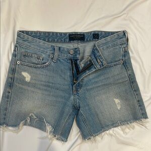 Lucky Brand Light Blue Frayed Denim Shorts